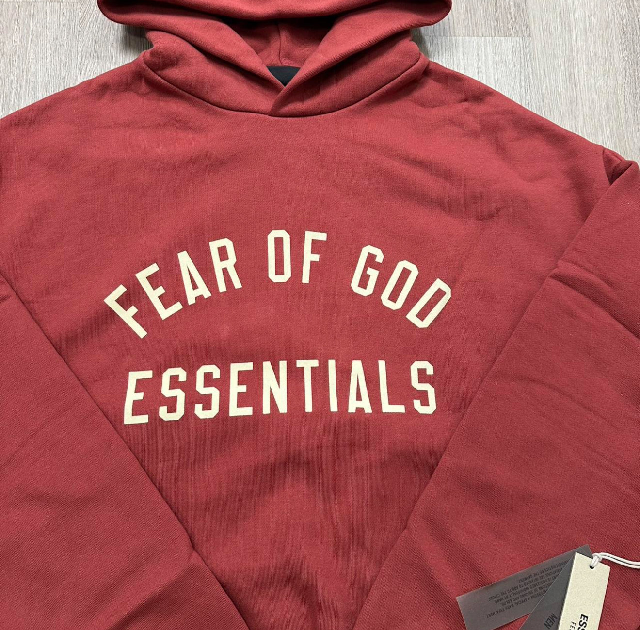 FW24 Essentials  Fleece Hoodie Crimson