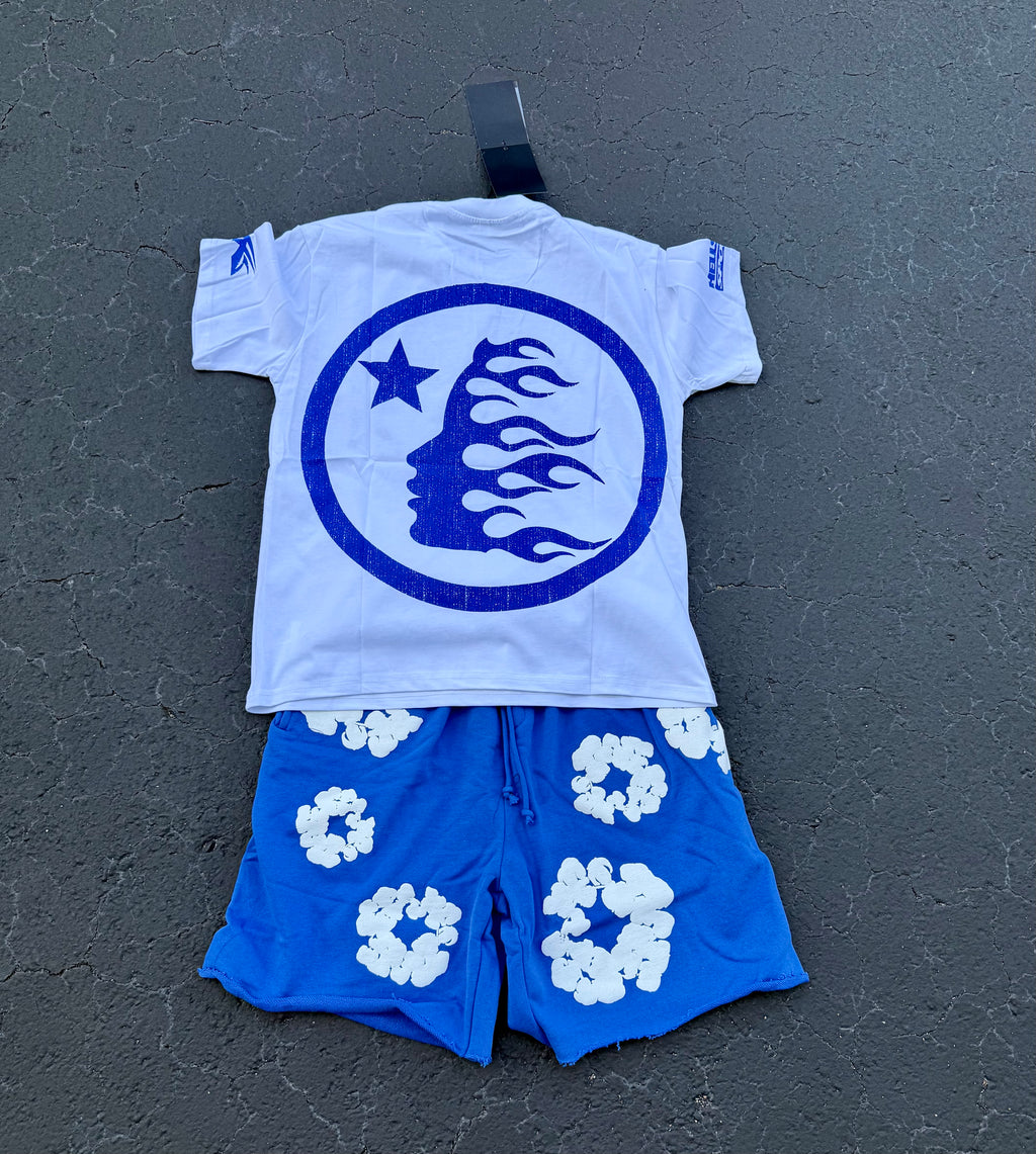 Hellstar Tee + Denim Short Set