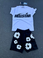 Hellstar Tee + Denim Short set