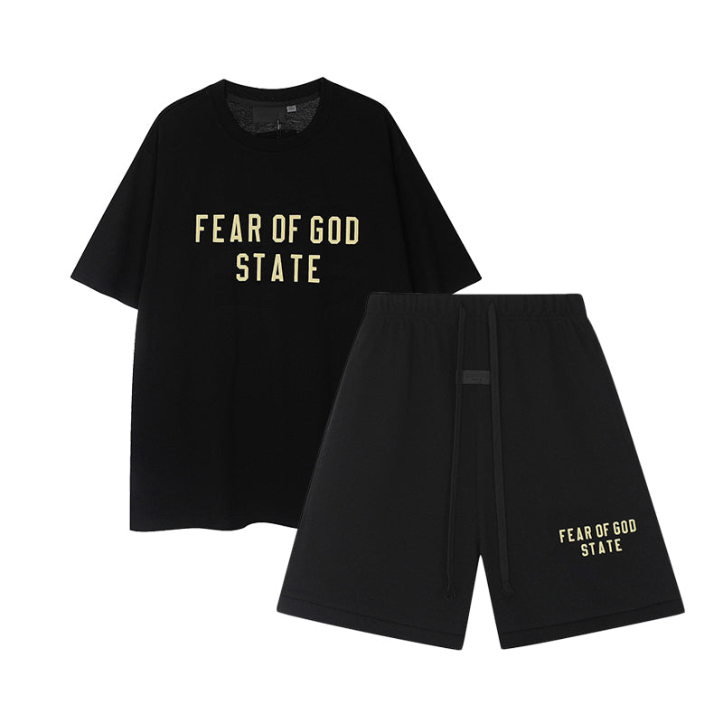 ESSENTIALS FW24 State Black — Tee & Shorts