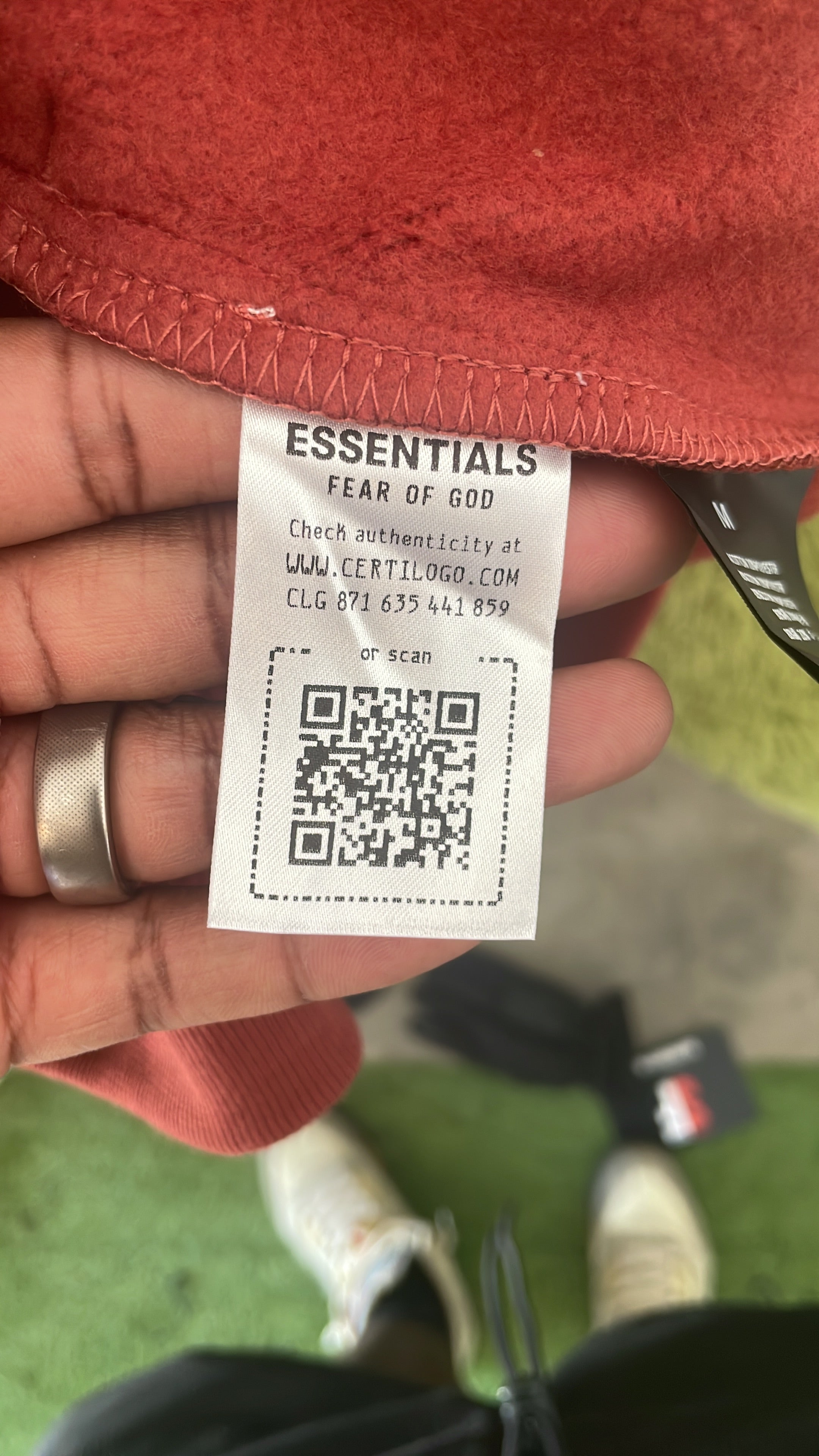 FW24 Essentials  Fleece Hoodie Crimson