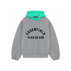 Sudadera con capucha ESSENTIALS SS24 Dark Heather Oatmeal / Mint Leaf