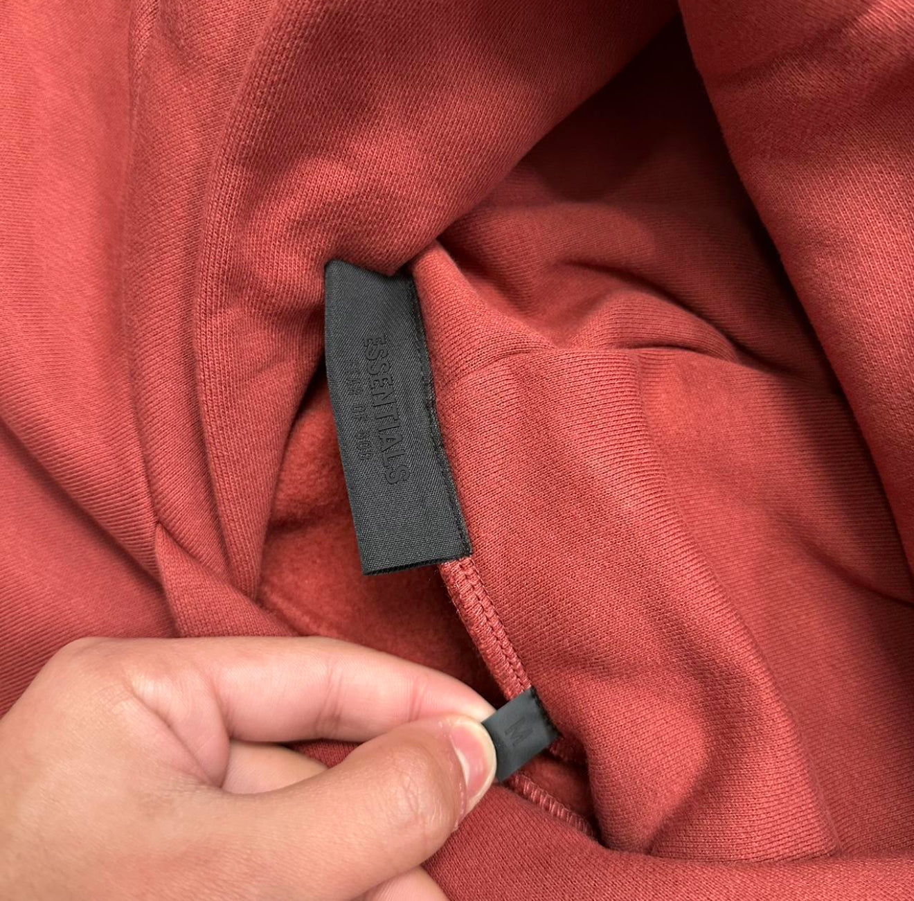 FW24 Essentials  Fleece Hoodie Crimson