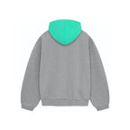 Sudadera con capucha ESSENTIALS SS24 Dark Heather Oatmeal / Mint Leaf
