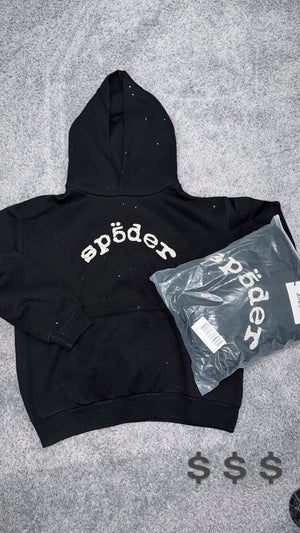 Sp5der Rhinestone Hoodie ‘Black’