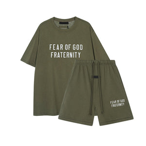 FW24 FRATERNITY T-Shirt / Shorts / Set - Turquoise