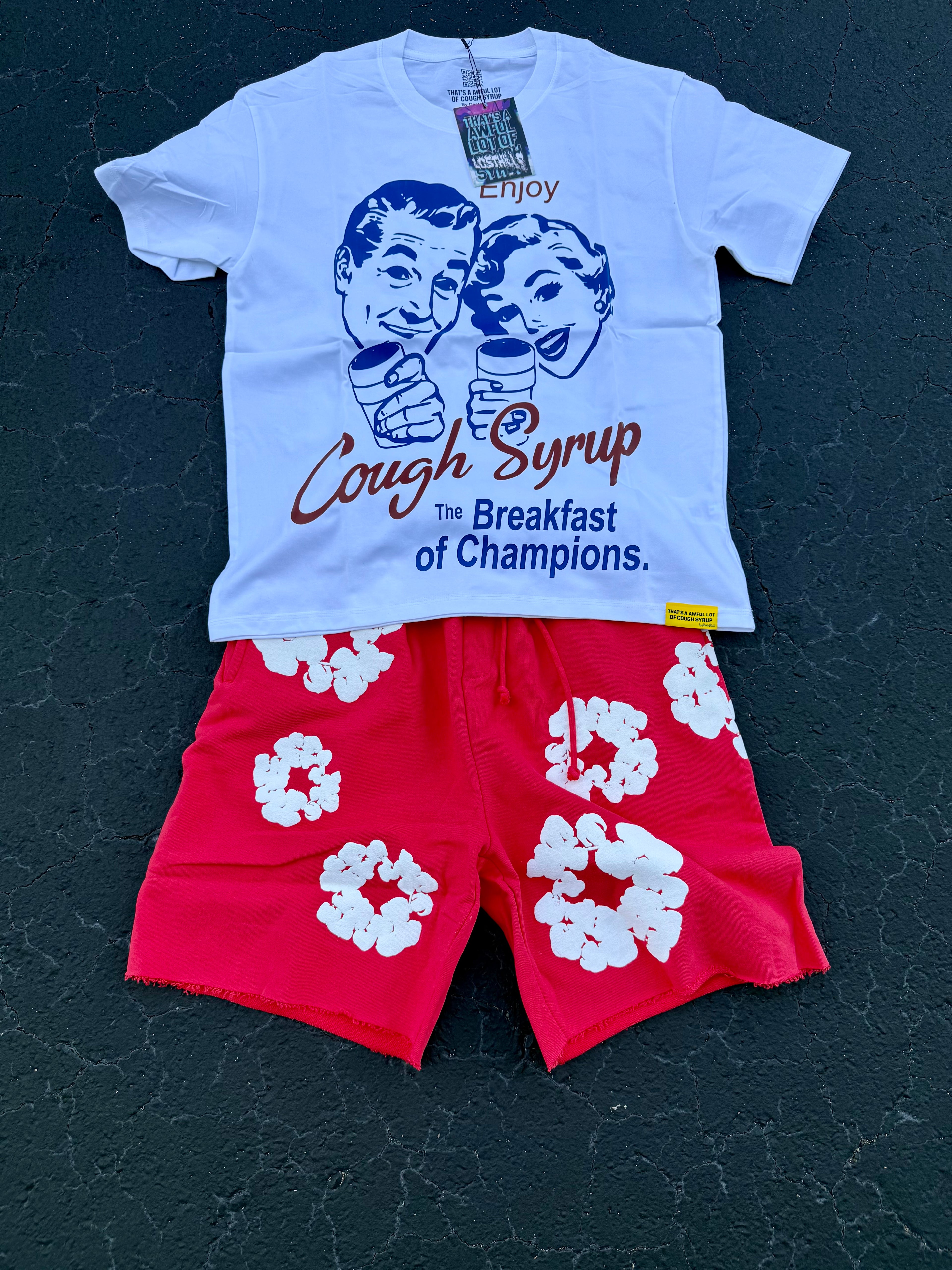 ALOC Tee + Denim Short Set