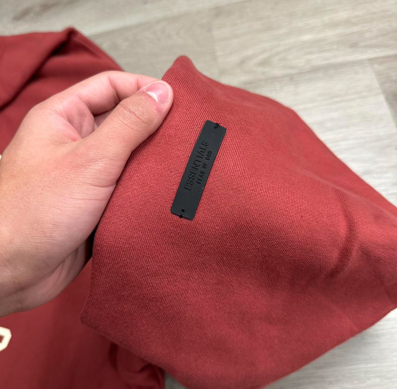 FW24 Essentials  Fleece Hoodie Crimson