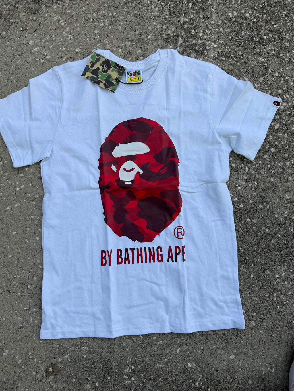 White Camo Red Ape Tee