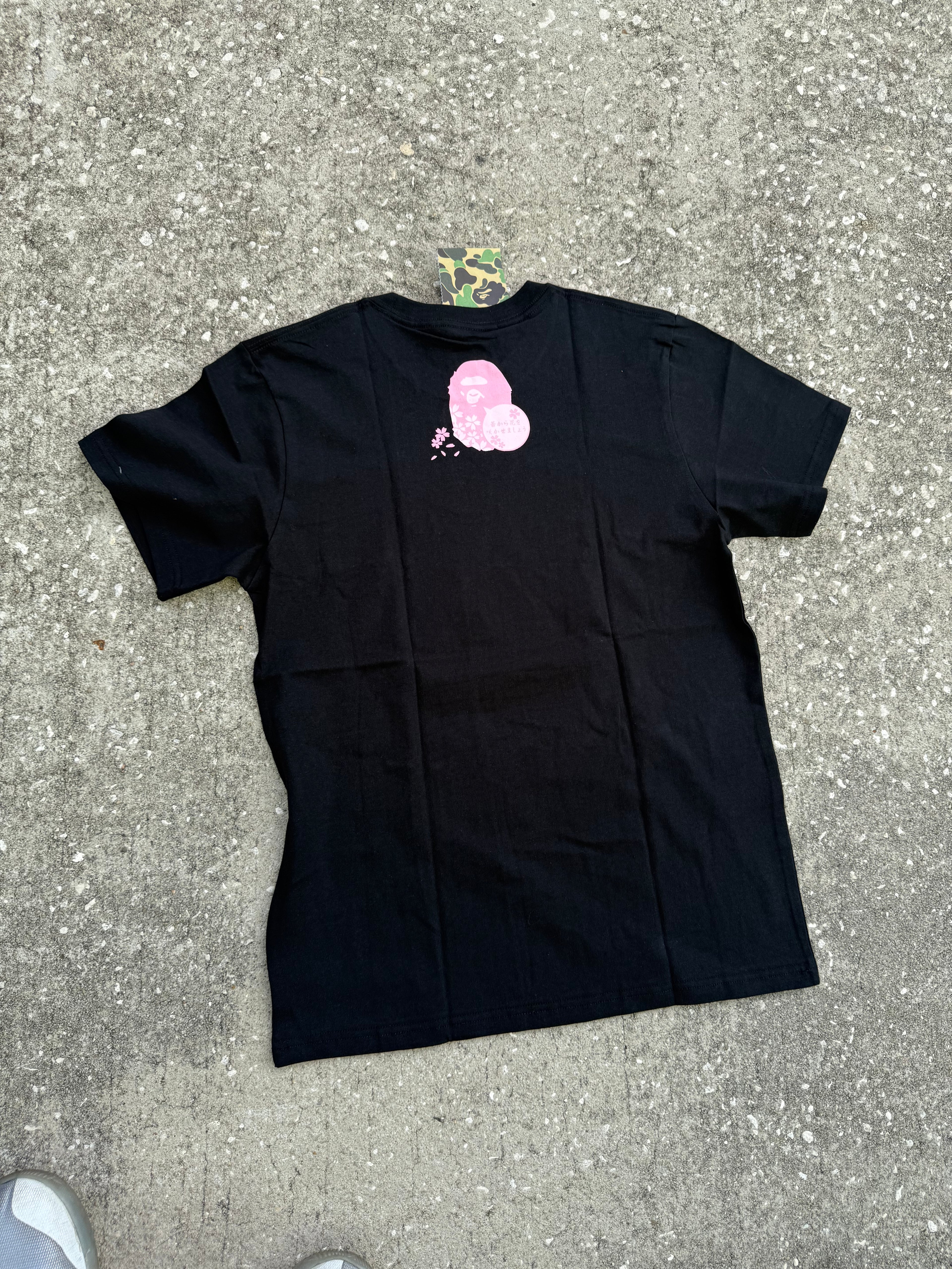 Black Tee Pink Ape