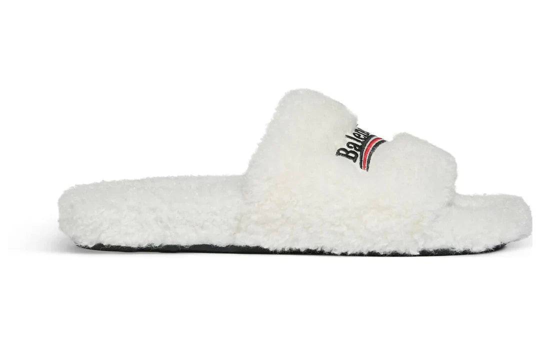 Balenciaga Furry Slides ‘White’