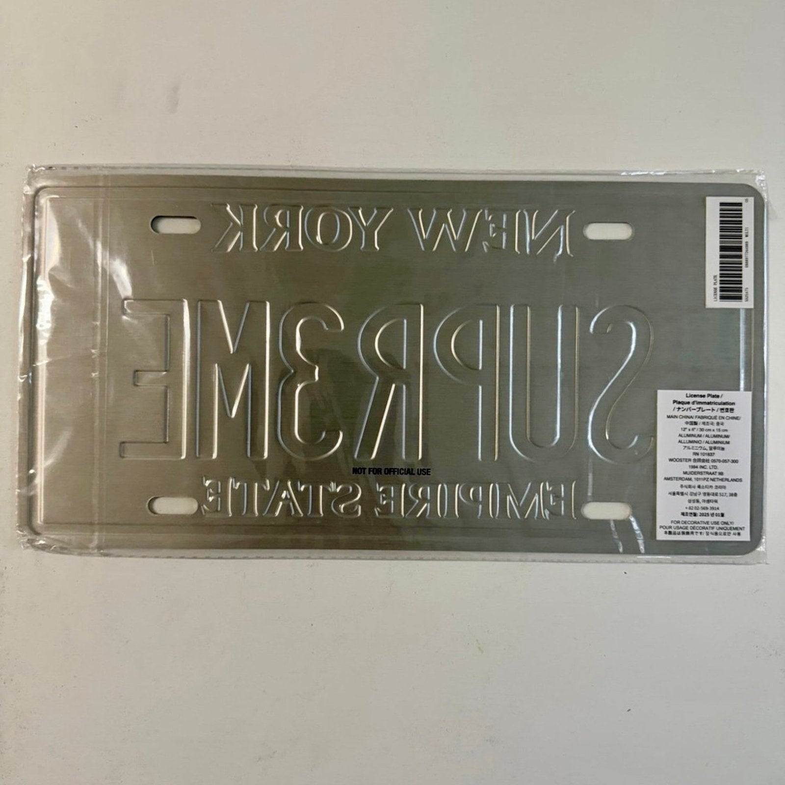 Supreme License Plate