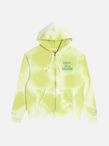 Gallery Dept. French Zip Hoodie 'Lime Green'