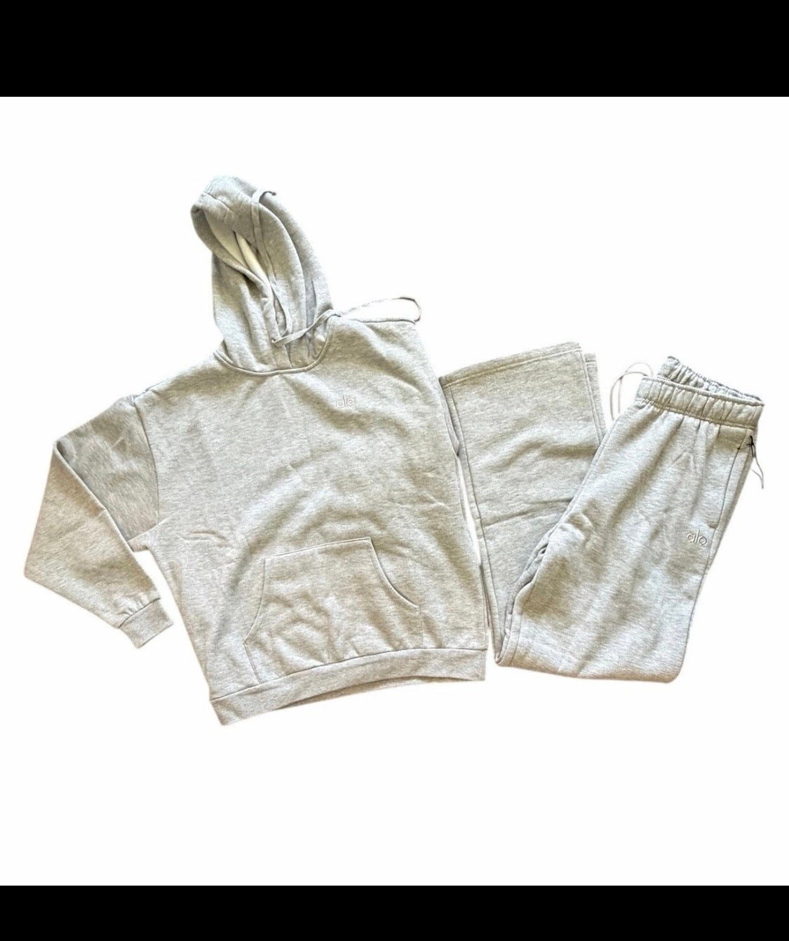 ALO Accolade set — Athletic Heather — hoodie and pants together