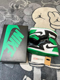 Air Jordan 1 High Black and Lucky Green