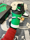 Air Jordan 1 High Black and Lucky Green