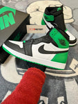 Air Jordan 1 High Black and Lucky Green