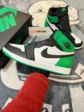 Air Jordan 1 High Black and Lucky Green