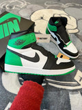 Air Jordan 1 High Black and Lucky Green