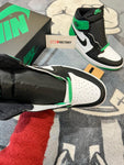 Air Jordan 1 High Black and Lucky Green