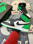 Air Jordan 1 High Black and Lucky Green